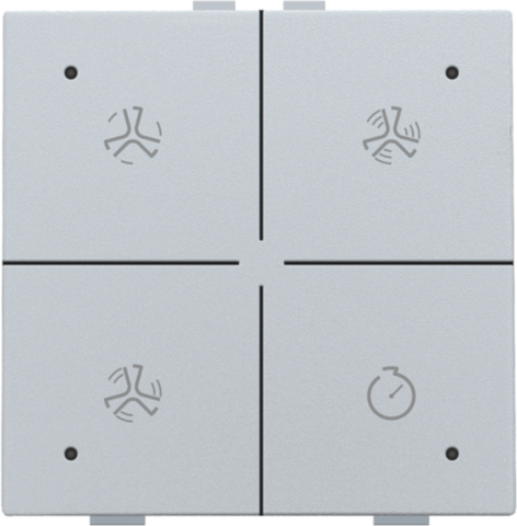 Niko - Ventilatiebediening met led voor Niko Home Control, sterling - 121-52054
