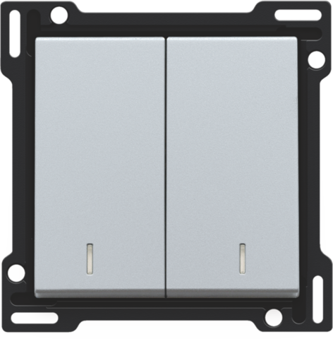 Niko - Afwerkingsset met dubbele lens voor serieschakelaar, wissels - 121-61507
