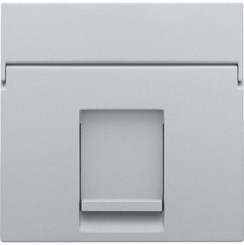 Niko - Centraalplaat data 1x RJ, sterling coated - 121-65100