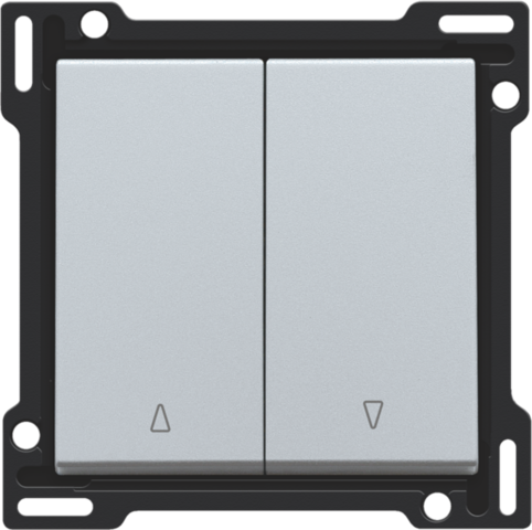 Niko - Afwerkingsset voor tweevoudige rolluikdrukknop, sterling coa - 121-65914