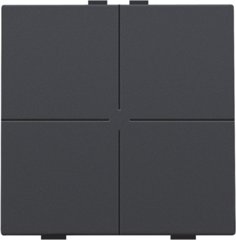 Niko - Viervoudige drukknop voor Niko Home Control, anthracite coat - 122-51004
