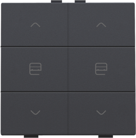 Niko - Dubbele motorsturingsbediening voor Niko Home Control, anthr - 122-51036