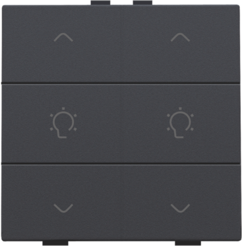 Niko - Dubbele dimbediening voor Niko Home Control, anthracite coat - 122-51046