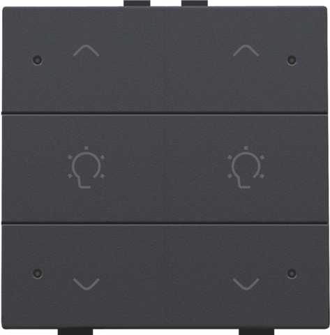 Niko - Dubbele dimbediening met led voor Niko Home Control, anthrac - 122-52046