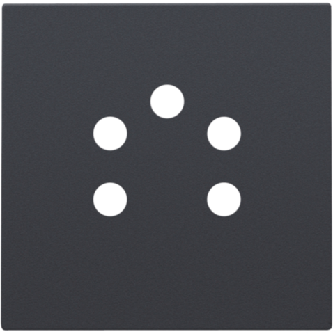 Niko - Afwerkingsset voor 5 polige telefooncontactdoos, anthracite - 122-69001