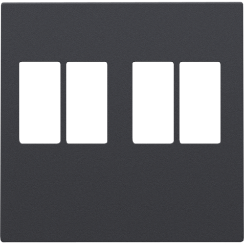 Niko - Afwerkingsset voor tweevoudige luidsprekeraansluiting, anthr - 122-69701