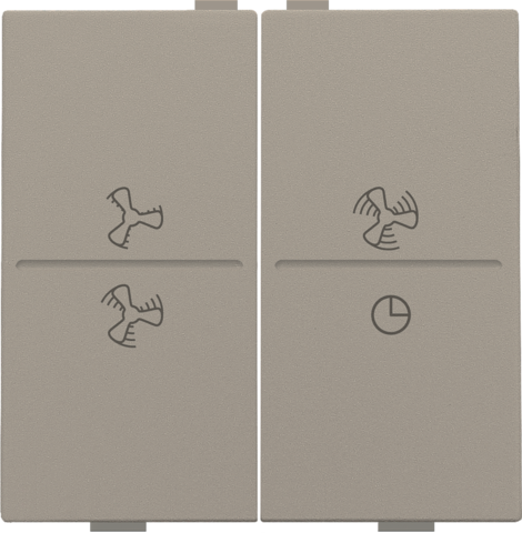 Niko - Tweevoudige toets met ventilatoropdruk 0 t.e.m. 3 voor draad - 123-00013