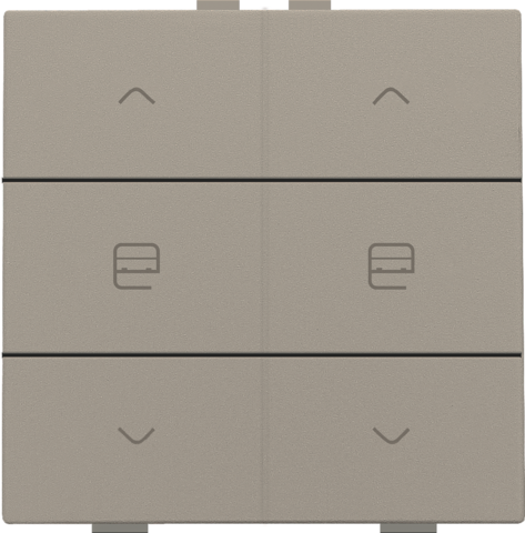 Niko - Dubbele motorsturingsbediening voor Niko Home Control, bronz - 123-51036