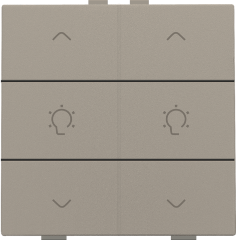 Niko - Dubbele dimbediening voor Niko Home Control, bronze coated - 123-51046