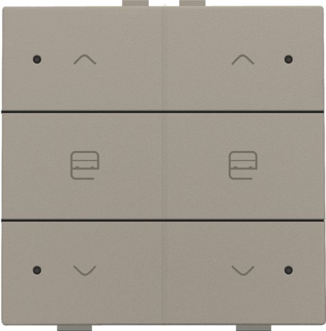 Niko - Dubbele motorsturingsbediening met led voor Niko Home Contro - 123-52036