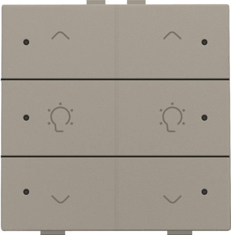 Niko - Dubbele dimbediening met led voor Niko Home Control, bronze - 123-52046