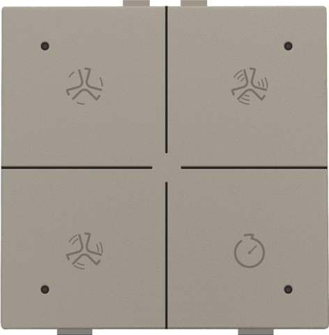 Niko - Ventilatiebediening met led voor Niko Home Control, bronze c - 123-52054