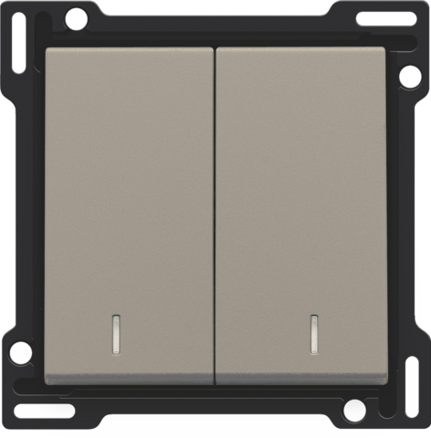 Niko - Afwerkingsset met dubbele lens voor serieschakelaar, wissels - 123-61507