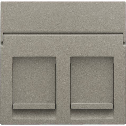 Niko - Centraalplaat data 2x RJ, bronze coated - 123-65200