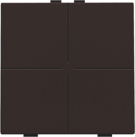 Niko - Viervoudige drukknop voor Niko Home Control, dark brown coat - 124-51004