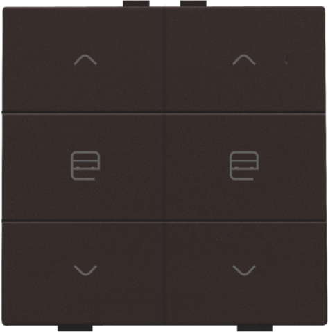 Niko - Dubbele motorsturingsbediening voor Niko Home Control, dark - 124-51036
