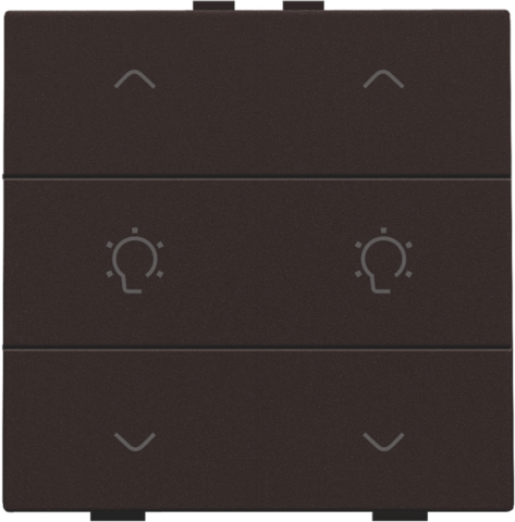 Niko - Dubbele dimbediening voor Niko Home Control, dark brown coat - 124-51046