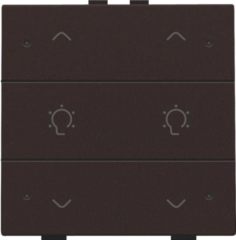 Niko - Dubbele dimbediening met led voor Niko Home Control, dark br - 124-52046