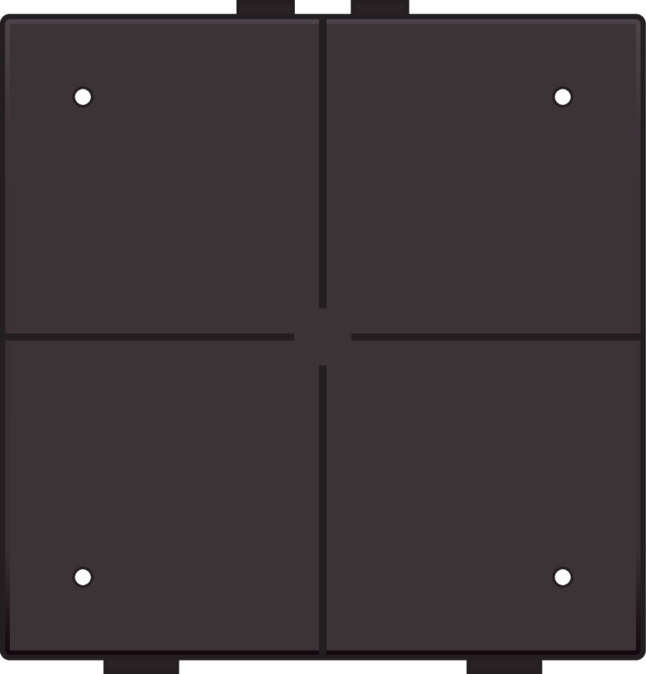 Niko 124-52204: Viervoudige drukknop met leds en comfortsensoren voor Niko Home Control, dark brown coated - Image 2
