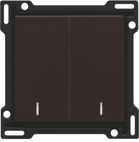 Niko - Afwerkingsset met dubbele lens voor serieschakelaar, wissels - 124-61507