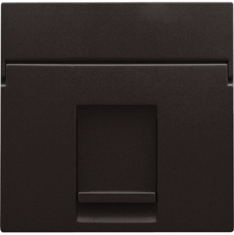 Niko - Centraalplaat data 1x RJ, dark brown coated - 124-65100