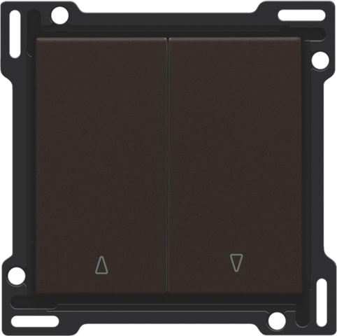 Niko - Afwerkingsset voor tweevoudige rolluikdrukknop, dark brown c - 124-65914