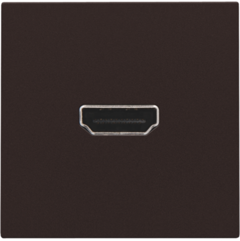 Niko - Afwerkingsset met HDMI naar HDMI aansluiting, dark brown coa - 124-69417