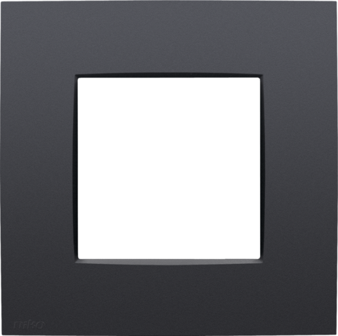 Niko - Enkelvoudige afdekplaat, Intense anthracite coated - 133-76100