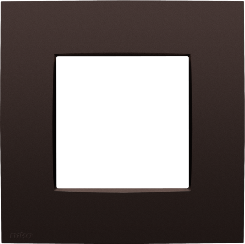 Niko - Enkelvoudige afdekplaat, Intense dark brown coated - 135-76100