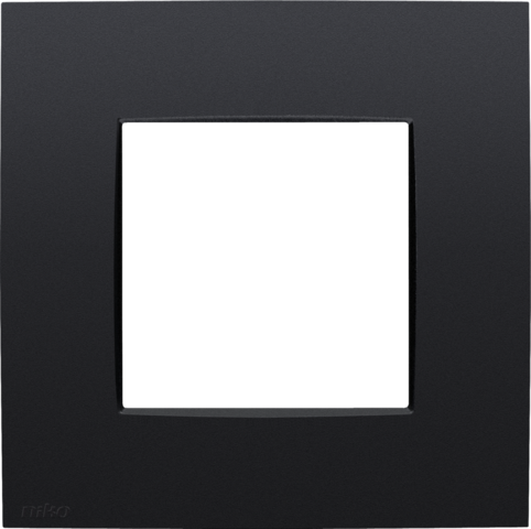 Niko - Enkelvoudige afdekplaat, Intense matt black coated - 136-76100