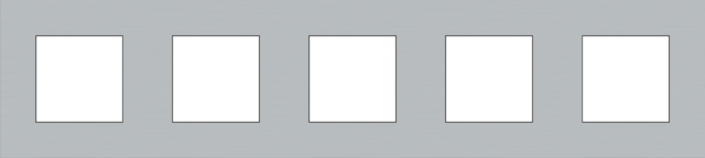 Niko - Vijfvoudige afdekplaat, 71 mm centerafstand, Pure stain - 150-76005