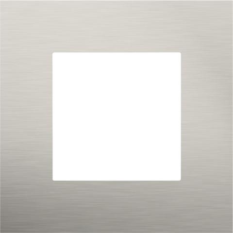 Niko - Enkelvoudige afdekplaat, Pure stainless steel on anthra - 150-76100
