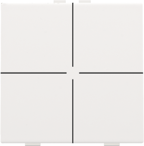 Niko - Viervoudige drukknop voor Niko Home Control, white coated - 154-51004