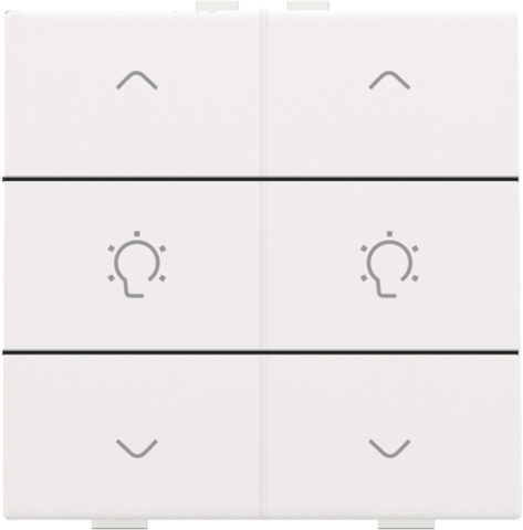 Niko - Dubbele dimbediening voor Niko Home Control, white coated - 154-51046