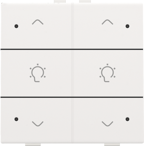 Niko - Dubbele dimbediening met led voor Niko Home Control, white c - 154-52046