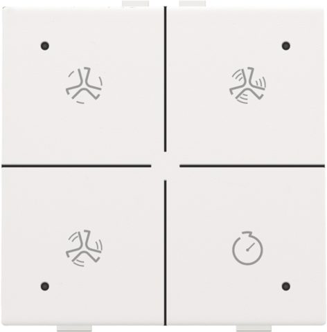 Niko - Ventilatiebediening met led voor Niko Home Control, white co - 154-52054