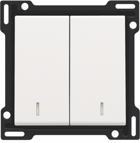 Niko - Afwerkingsset met dubbele lens voor serieschakelaar, wissels - 154-61507