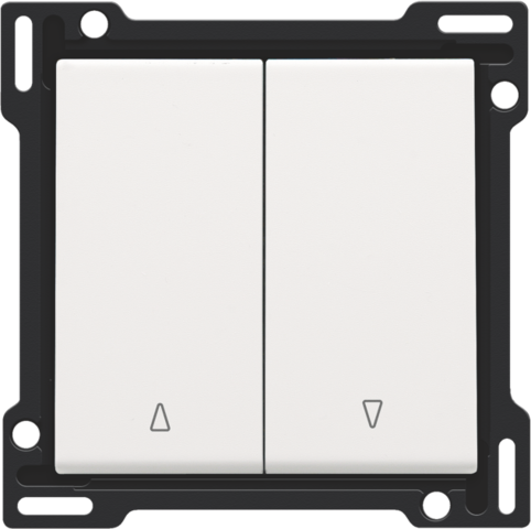 Niko - Afwerkingsset voor tweevoudige rolluikdrukknop, white coated - 154-65914