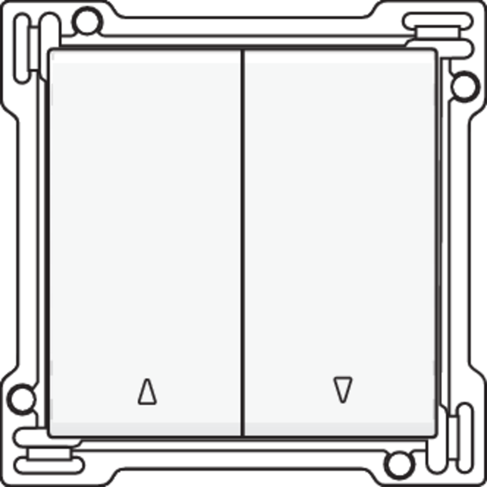 Niko 154-65914: Afwerkingsset voor tweevoudige rolluikdrukknop, white coated - Image 2