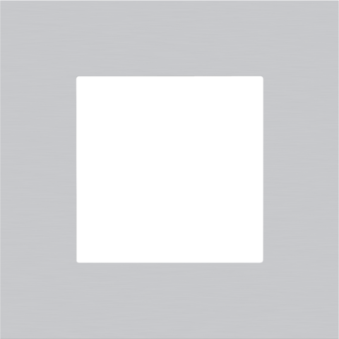 Niko - Enkelvoudige afdekplaat, Pure alu grey brushed - 155-76100