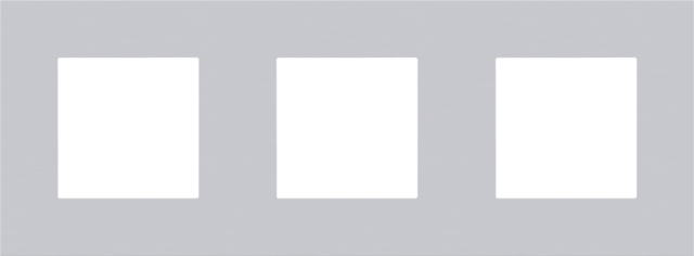 Niko - Drievoudige afdekplaat, 71 mm centerafstand, Pure alu g - 155-76700