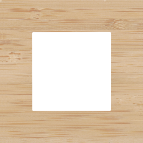 Niko - Enkelvoudige afdekplaat, Pure bamboo - 156-76100