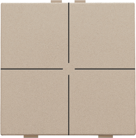 Niko - Viervoudige drukknop voor Niko Home Control, champagne coate - 157-51004