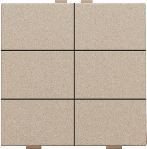 Niko - Zesvoudige drukknop voor Niko Home Control, champagne coated - 157-51006