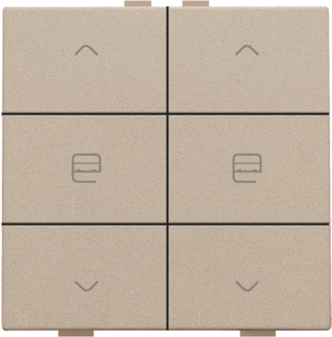 Niko - Dubbele motorsturingsbediening voor Niko Home Control, champ - 157-51036