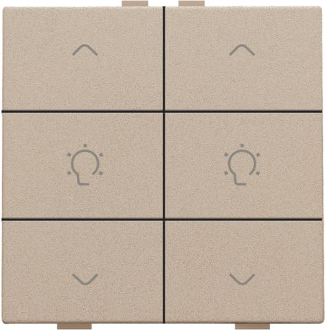 Niko - Dubbele dimbediening voor Niko Home Control, champagne coate - 157-51046
