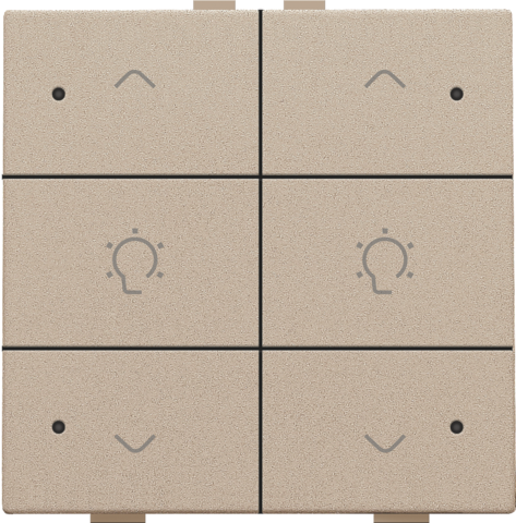 Niko - Dubbele dimbediening met led voor Niko Home Control, champag - 157-52046