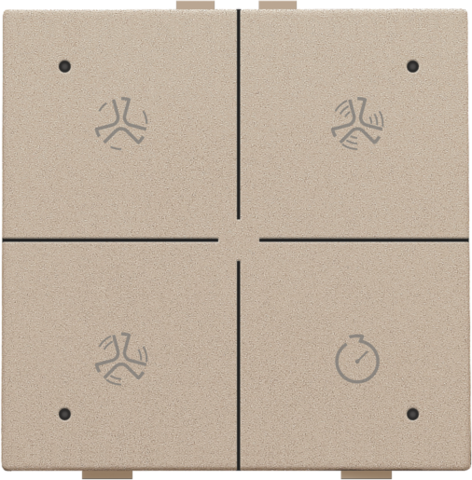 Niko - Ventilatiebediening met led voor Niko Home Control, champagn - 157-52054