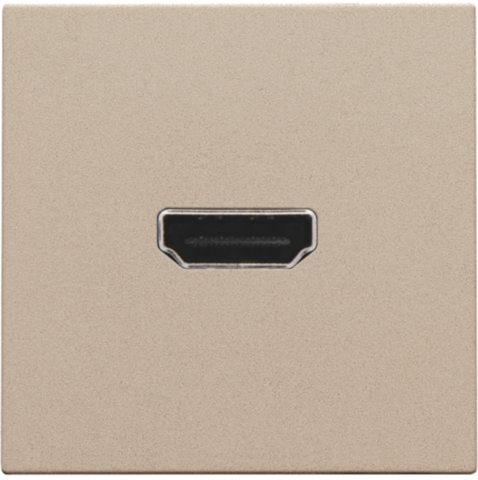Niko - Afwerkingsset met HDMI naar HDMI aansluiting, champagne coat - 157-69417