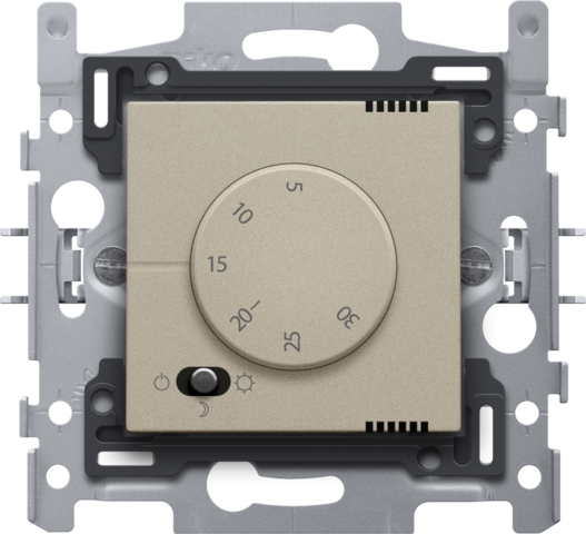 Niko - Elektronische thermostaat, champagne coated - 157-88000